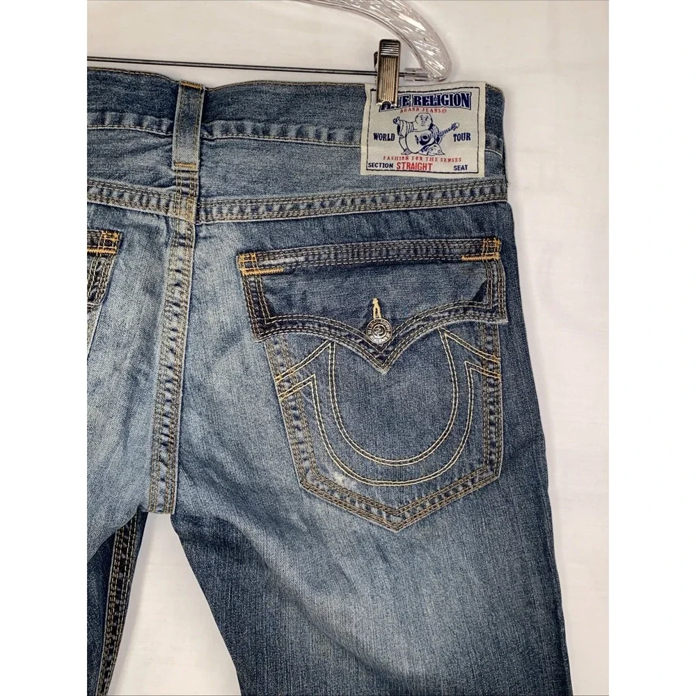True Religion Bild Whiskey Double Stitched‎ Men's Size 38x34